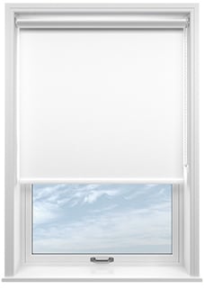 Solari (Blackout), Bright White - Motorised Roller Blind